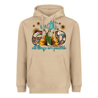 Mushroom with god all things are possible matthew 19 26 Heavyweight Hoodie - JahusDesignShop