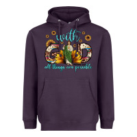 Plum with god all things are possible matthew 19 26 Heavyweight Hoodie - JahusDesignShop
