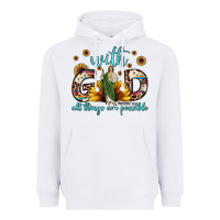 White with god all things are possible matthew 19 26 Heavyweight Hoodie - JahusDesignShop
