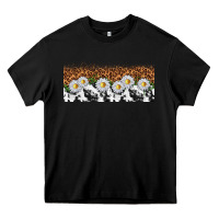 Black cowhide leopard daisies Heavy Core Tee - TumblerDesignByShophia