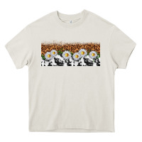 Cream cowhide leopard daisies Heavy Core Tee - TumblerDesignByShophia