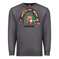 Charcoal Heather Christmas nurselife rainbow Premium Sweatshirt - JahusDesignShop