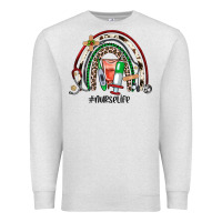Oatmeal Heather Christmas nurselife rainbow Premium Sweatshirt - JahusDesignShop