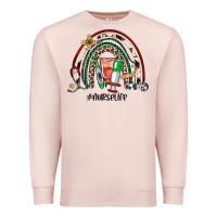 Pale Pink Christmas nurselife rainbow Premium Sweatshirt - JahusDesignShop
