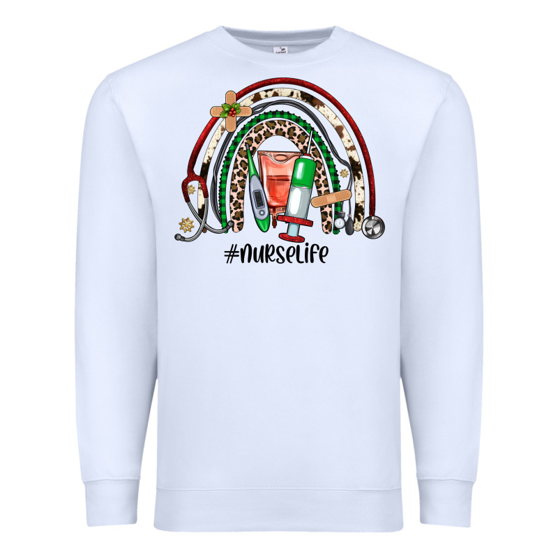 Christmas Nurselife Rainbow Premium Sweatshirt by JahusDesignShop | Teevron