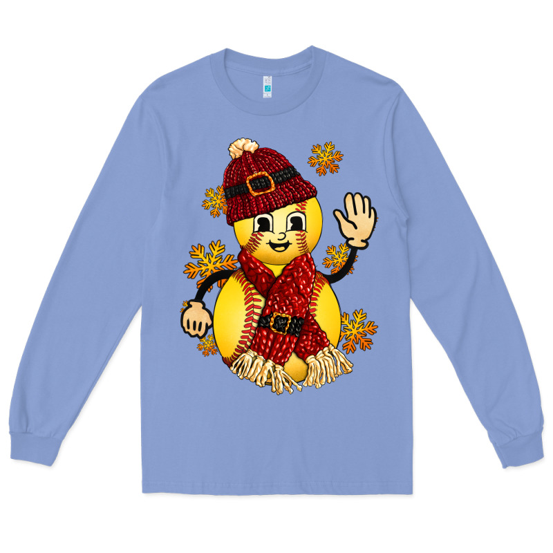Softball Christmas With Hat And Glove Long Sleeve Tee by FaDigitalArtStudio | Teevron