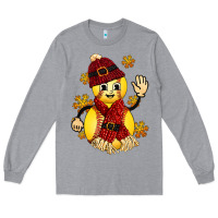 Heather Grey Softball Christmas With Hat And Glove Long Sleeve Tee - FaDigitalArtStudio