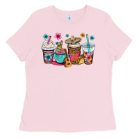 Bubblegum Pink mexico fiesta coffee cups Ladies Tee - OliviaCreatesArt