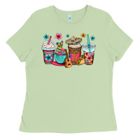 Matcha mexico fiesta coffee cups Ladies Tee - OliviaCreatesArt