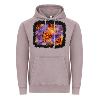 Vintage Zinc halloween pumpkin and leopard background Vintage Hoodie - BundleAndBundleShop