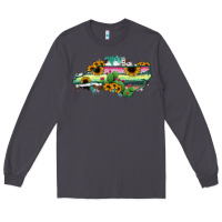 Smoke North Carolina Map Sunflower Cactus Serape Long Sleeve Tee - RanaPortraitStore
