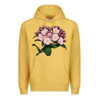 Antique Gold Mountain Laurel Flower Illustrations Premium Hoodie - LillyAllenDesigns