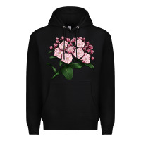 Black Mountain Laurel Flower Illustrations Premium Hoodie - LillyAllenDesigns