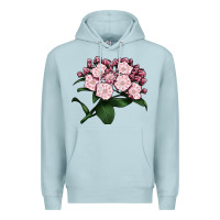 Blue Mist Mountain Laurel Flower Illustrations Premium Hoodie - LillyAllenDesigns