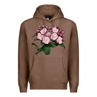 Chestnut Mountain Laurel Flower Illustrations Premium Hoodie - LillyAllenDesigns