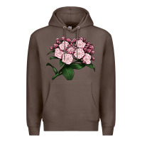 Coffee Mountain Laurel Flower Illustrations Premium Hoodie - LillyAllenDesigns