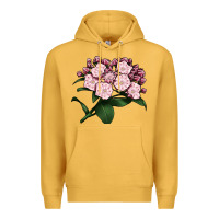 Mustard Mountain Laurel Flower Illustrations Premium Hoodie - LillyAllenDesigns