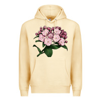 Pina Colada Mountain Laurel Flower Illustrations Premium Hoodie - LillyAllenDesigns