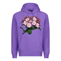 Purple Mountain Laurel Flower Illustrations Premium Hoodie - LillyAllenDesigns
