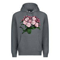 Rock Mountain Laurel Flower Illustrations Premium Hoodie - LillyAllenDesigns