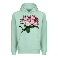 Seafoam Mountain Laurel Flower Illustrations Premium Hoodie - LillyAllenDesigns