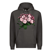 Smoke Mountain Laurel Flower Illustrations Premium Hoodie - LillyAllenDesigns