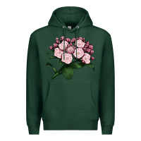 Sports Green Mountain Laurel Flower Illustrations Premium Hoodie - LillyAllenDesigns