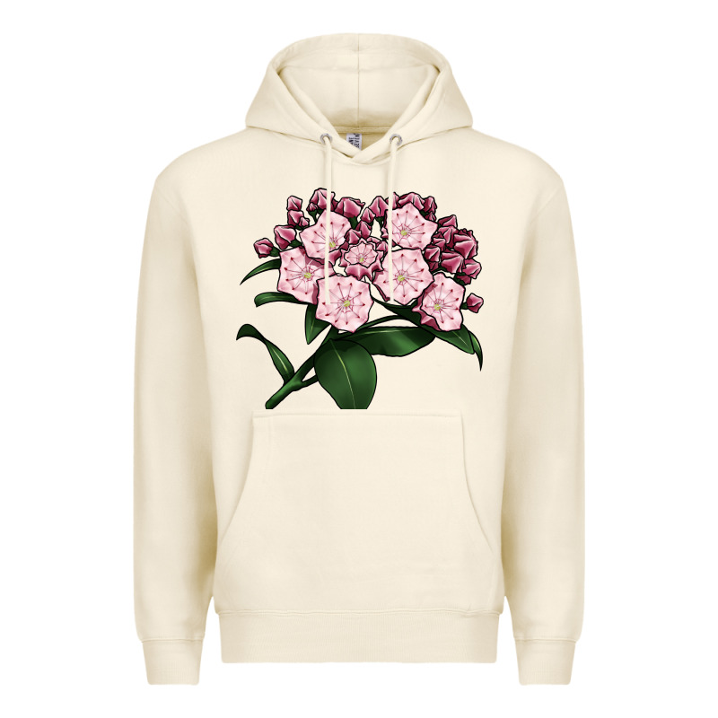 Mountain Laurel Flower Illustrations Premium Hoodie by LillyAllenDesigns | Teevron