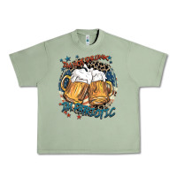 Oil Green I'm not drunk i'm patriotic Urban Heavy Tee - FaDigitalArtStudio