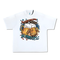 White I'm not drunk i'm patriotic Urban Heavy Tee - FaDigitalArtStudio