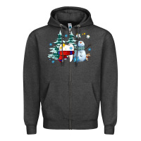 Charcoal Heather dental christmas teeth and winter with snowman Zipper Hoodie - AdoDesignShop