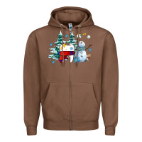 Chestnut dental christmas teeth and winter with snowman Zipper Hoodie - AdoDesignShop