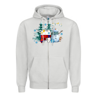 Dove Grey dental christmas teeth and winter with snowman Zipper Hoodie - AdoDesignShop