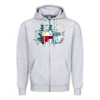 Heather Grey dental christmas teeth and winter with snowman Zipper Hoodie - AdoDesignShop