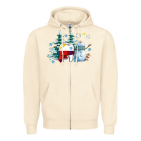 Sandshell dental christmas teeth and winter with snowman Zipper Hoodie - AdoDesignShop
