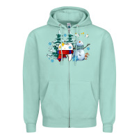 Seafoam dental christmas teeth and winter with snowman Zipper Hoodie - AdoDesignShop