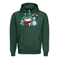 Sports Green dental christmas teeth and winter with snowman Zipper Hoodie - AdoDesignShop