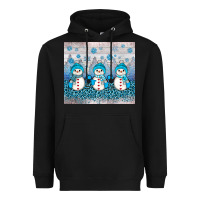 Black snowman winter Heavyweight Hoodie - JahusDesignShop