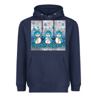Navy snowman winter Heavyweight Hoodie - JahusDesignShop