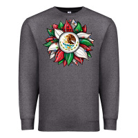 Charcoal Heather Christmas sunflower Mexican flag Premium Sweatshirt - JahusDesignShop