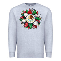 Heather Grey Christmas sunflower Mexican flag Premium Sweatshirt - JahusDesignShop