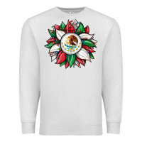 Oatmeal Heather Christmas sunflower Mexican flag Premium Sweatshirt - JahusDesignShop