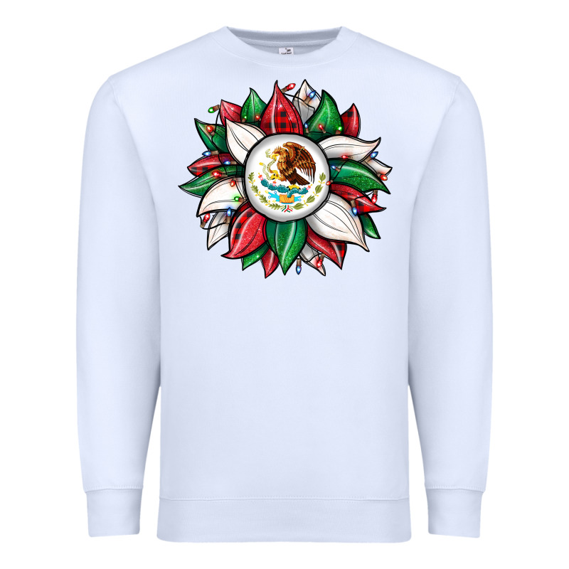 Christmas Sunflower Mexican Flag Premium Sweatshirt by JahusDesignShop | Teevron