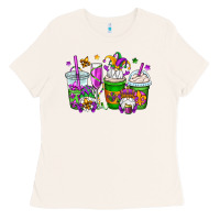 Bone mardi gras gnomes coffee cups Ladies Tee - OliviaCreatesArt