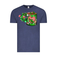 Vintage Denim Cactus Coffee cup Vintage Tee - FaDigitalArtStudio