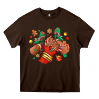 Chocolate Brown Christmas black girl sneakers Heavy Core Tee - RanaPortraitStore