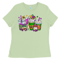 Mardi Gras Gnomes Coffee Cups Ladies Tee | Teevron