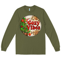 Army Green Cozy vibes Long Sleeve Tee - FaDigitalArtStudio