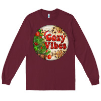 Burgundy Cozy vibes Long Sleeve Tee - FaDigitalArtStudio