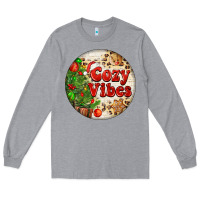 Heather Grey Cozy vibes Long Sleeve Tee - FaDigitalArtStudio